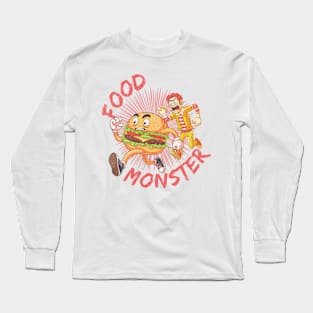 Food monster | Burger on the Run! Long Sleeve T-Shirt